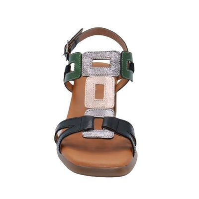 Eric Michael Nolita Leather Block Heel Sandal