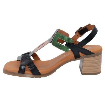Eric Michael Nolita Leather Block Heel Sandal