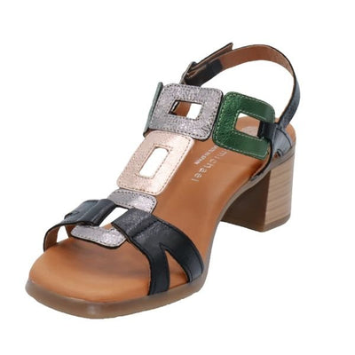 Eric Michael Nolita Leather Block Heel Sandal