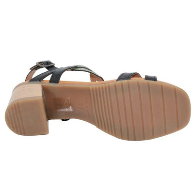 Eric Michael Nolita Leather Block Heel Sandal