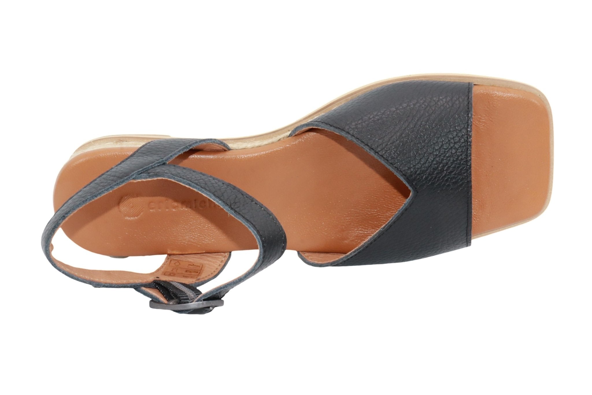 Eric Michael Noriko Women’s Square Toe Wedge Sandal
