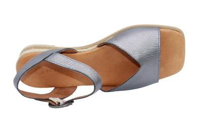 Eric Michael Noriko Women’s Square Toe Wedge Sandal