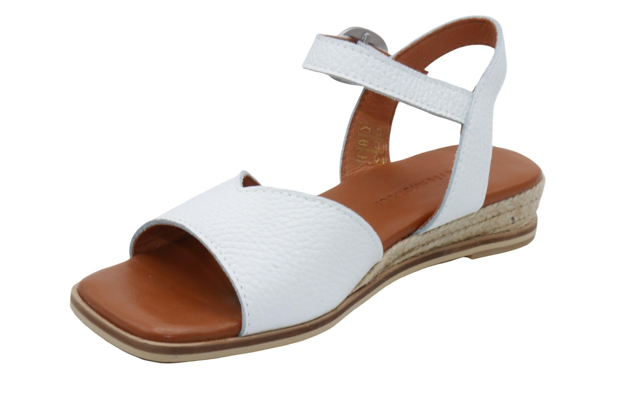 Eric Michael Noriko Women’s Square Toe Wedge Sandal