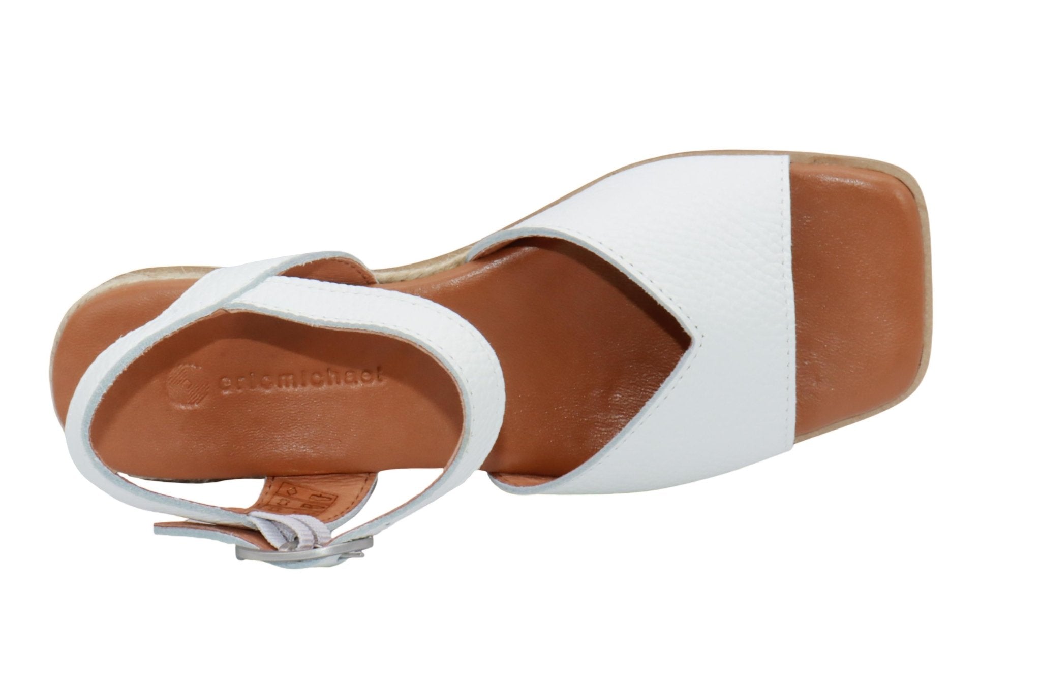 Eric Michael Noriko Women’s Square Toe Wedge Sandal