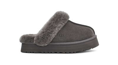 UGG Disquette Womens Platform Slippers — Charcoal Suede