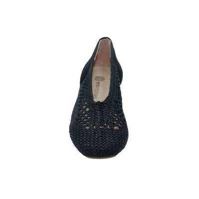 Eric Michael Olivia Woven Raffia Flat