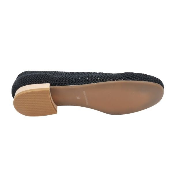 Eric Michael Olivia Woven Raffia Flat