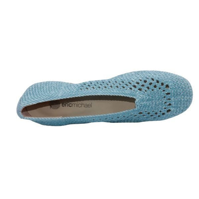 Eric Michael Olivia Woven Raffia Flat