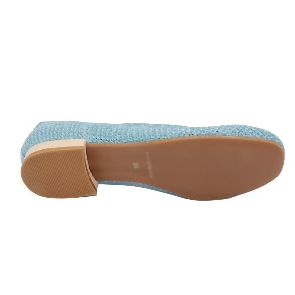 Eric Michael Olivia Woven Raffia Flat