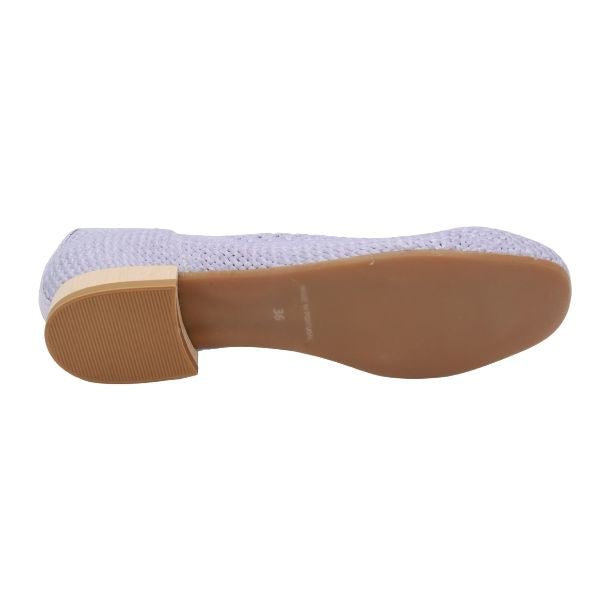 Eric Michael Olivia Woven Raffia Flat