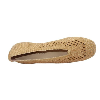 Eric Michael Olivia Woven Raffia Flat