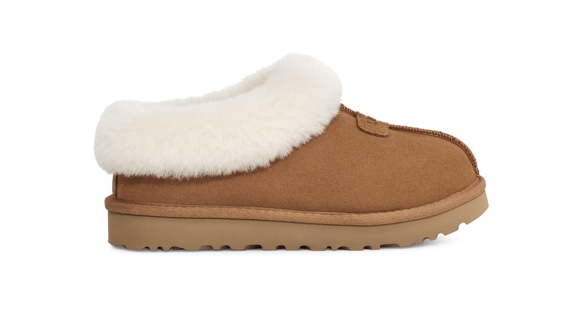 UGG Tazzette Womens Platform Slippers — Chestnut Suede