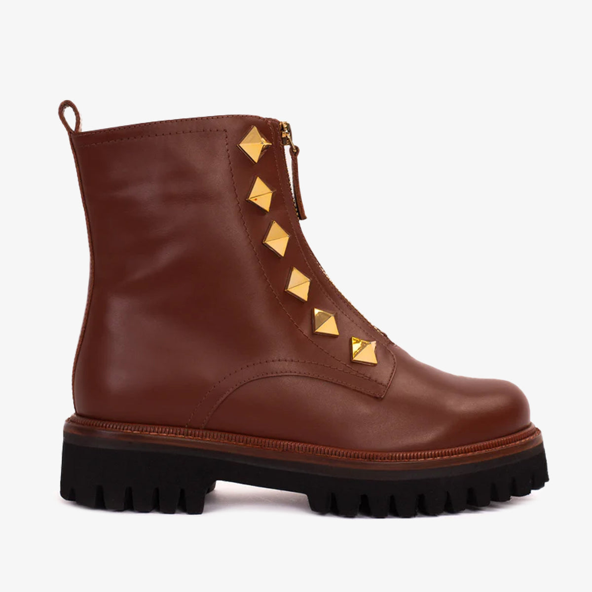 Vinci Leather The Ottawa Brown Leather Ankle Women Boot – product view 1