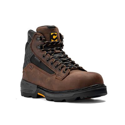 Pallet Jack 6" Plain Toe Waterproof Work Boot – Brown
