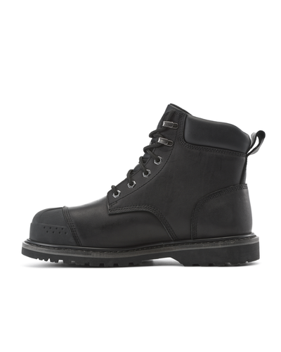 Kiwi Premium Black Action Leather 6" Steel Toe Waterproof Cap-Toe Work Boots [69700]