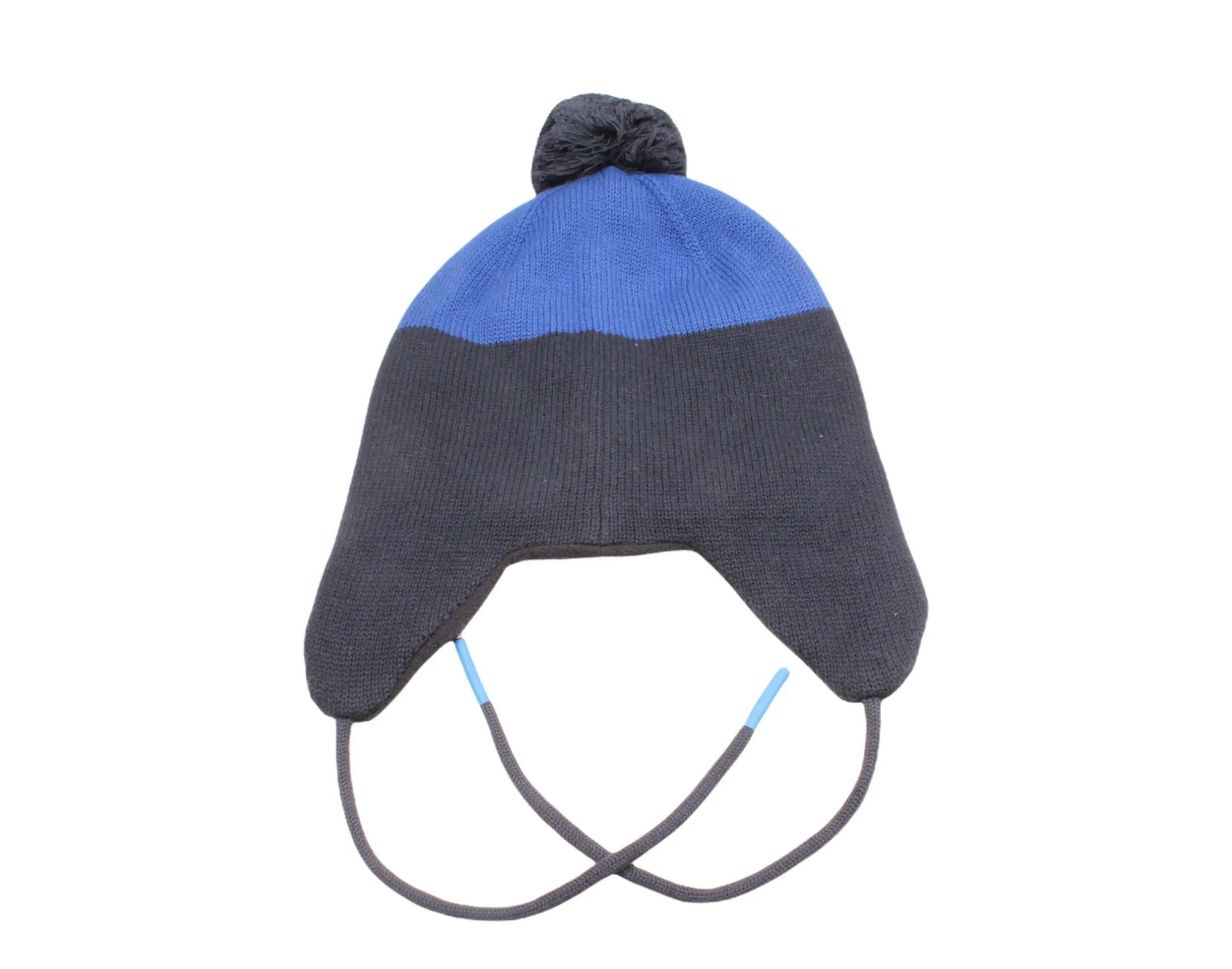 Polo Ralph Lauren RL 1967 Earflap Pom-Pom Knit Hat Navy/Royal