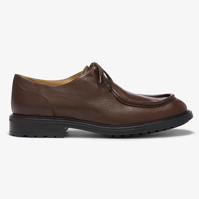 Del Toro Shoes Men's Brown Pebbled Leather Tuscan Moc Boot