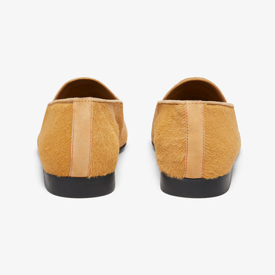 Del Toro Shoes Men's Camel Pony Hair Milano Loafer