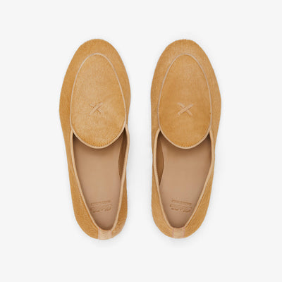 Del Toro Shoes Men's Camel Pony Hair Milano Loafer