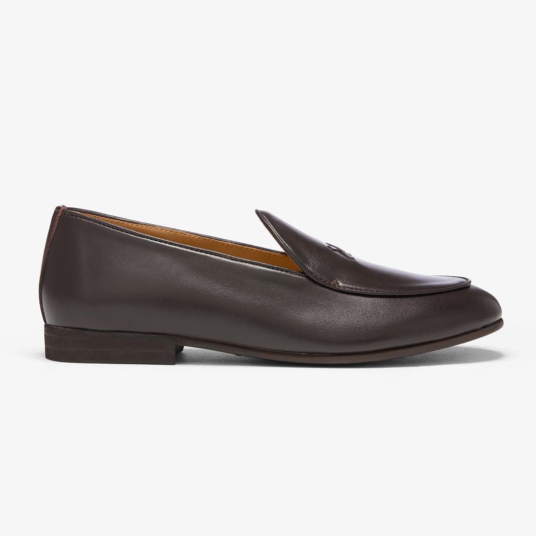 Del Toro Shoes Men's Dark Brown Leather Milano Loafer