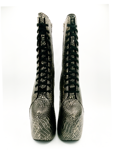 Prehistoric Gold Platform Boot