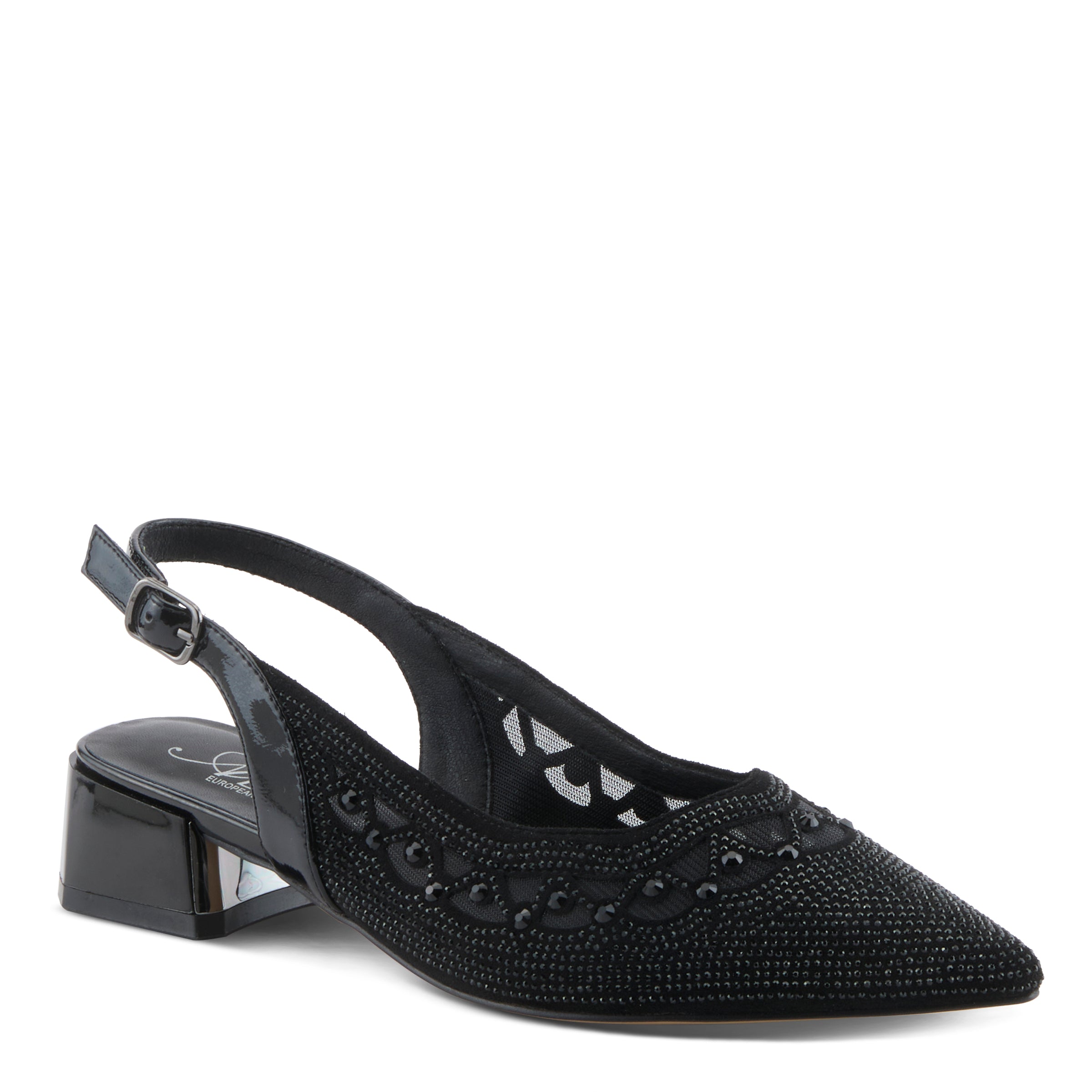 Azura Pretigurl women's shoe in grey with suede upper and buckle detail