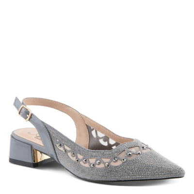 Azura Pretigurl women's shoe in grey with suede upper and buckle detail
