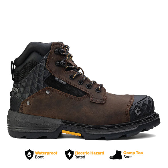 Pallet Jack 6" Composite Toe Waterproof Work Boot – Brown – product view 1