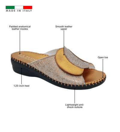 Paola Adjustable Leather Slide