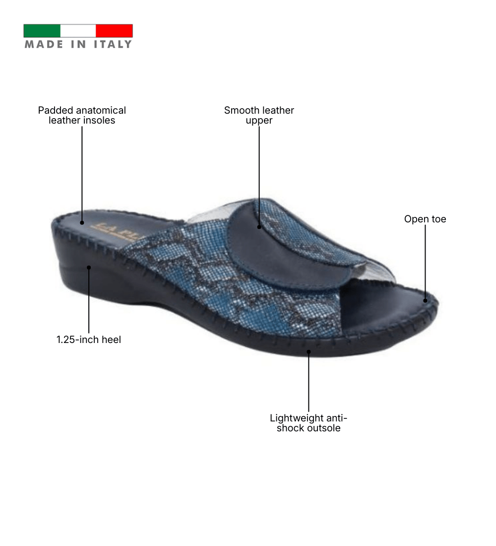 Paola Adjustable Leather Slide