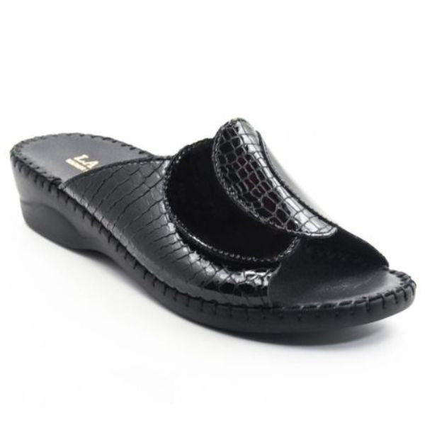 Paola Adjustable Leather Slide