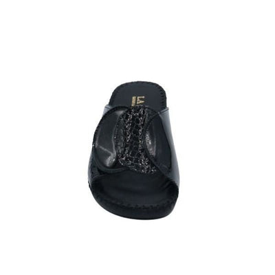 Paola Adjustable Leather Slide
