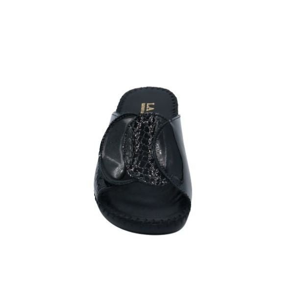 Paola Adjustable Leather Slide