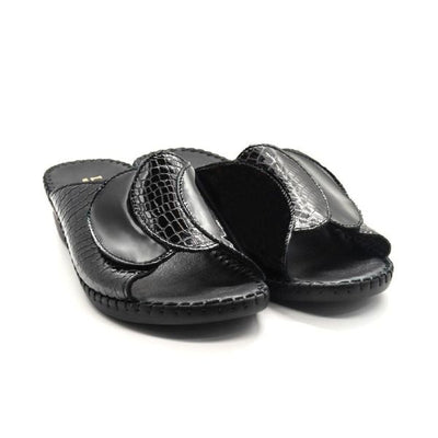 Paola Adjustable Leather Slide