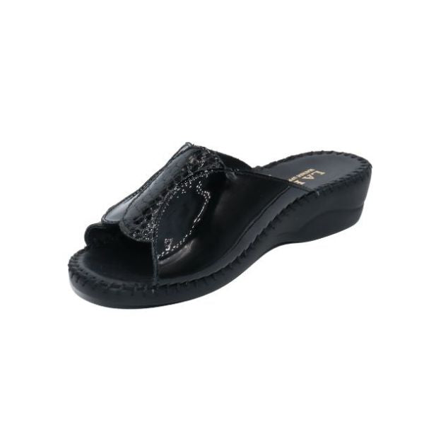Paola Adjustable Leather Slide