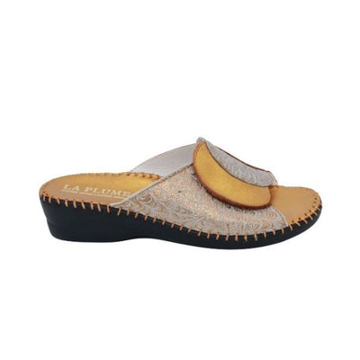 Paola Adjustable Leather Slide