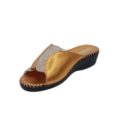 Paola Adjustable Leather Slide