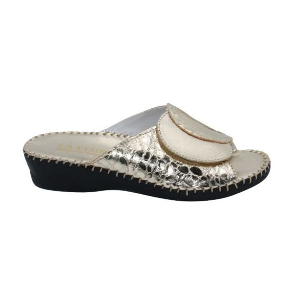 Paola Adjustable Leather Slide