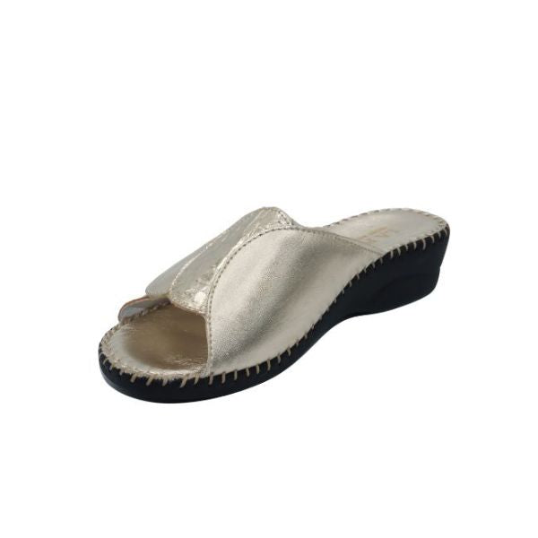Paola Adjustable Leather Slide