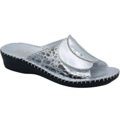 Paola Adjustable Leather Slide