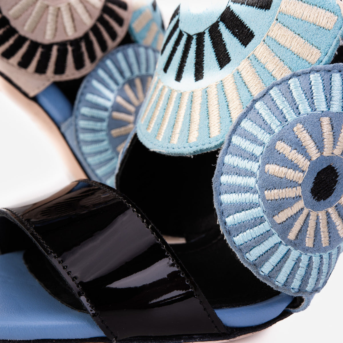 Vinci Leather The Parama Blue Leather Ankle Strap Women Sandal – product view 3