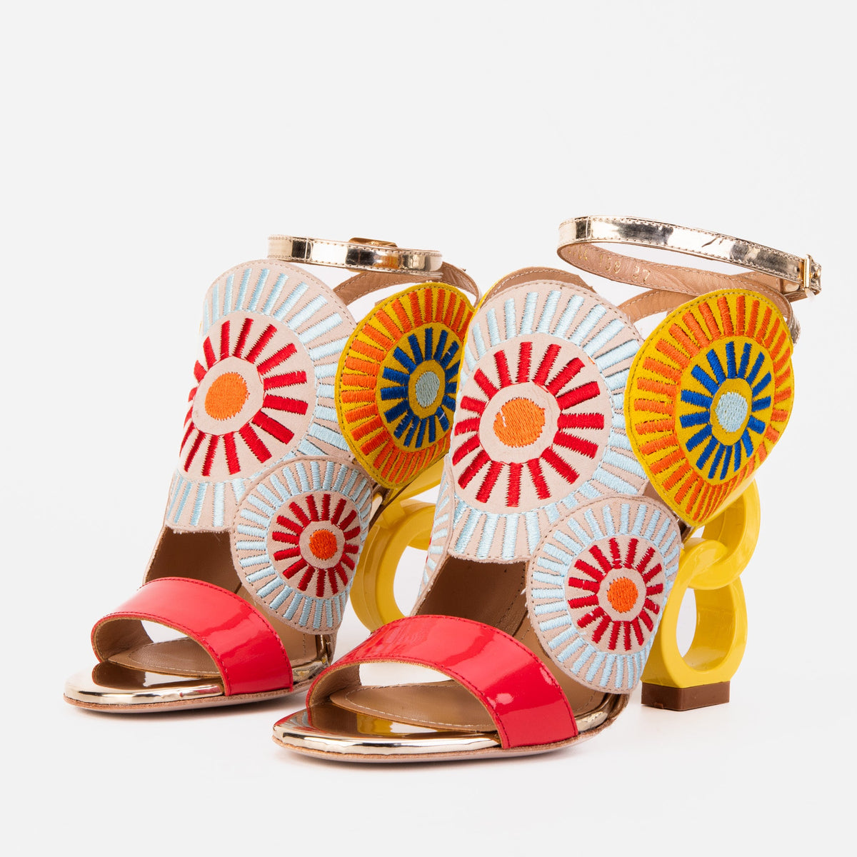 Vinci Leather The Parama Yellow Leather Ankle Strap Women Sandal – product view 2