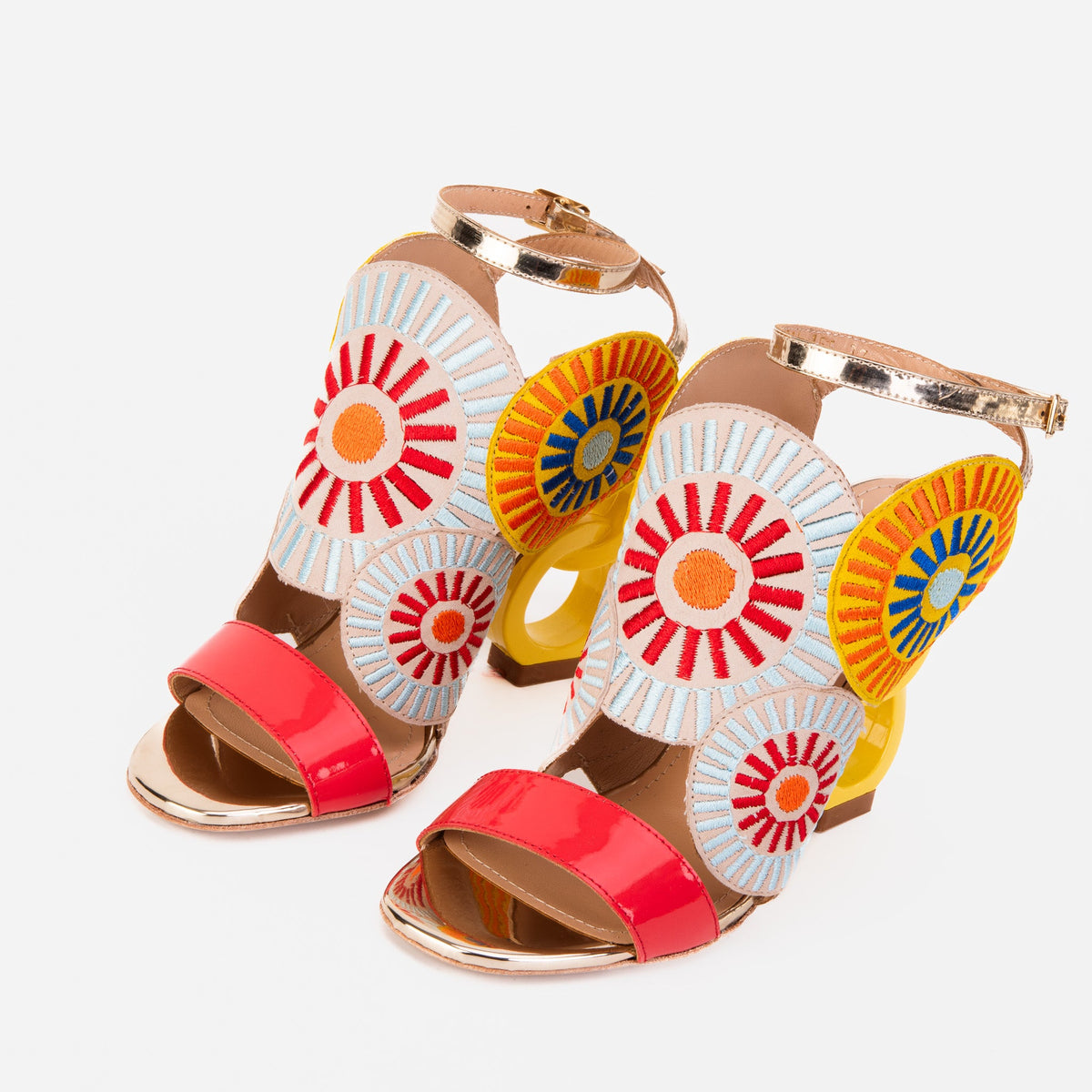 Vinci Leather The Parama Yellow Leather Ankle Strap Women Sandal – product view 7