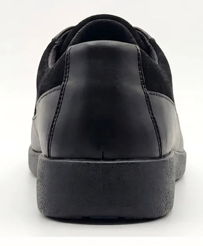 Johnny Famous Bally Style Park West Men's Black Leather and Suede Low Top Sneakers