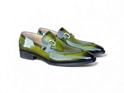Carrucci Shoes Men's KS303 01P Men's Premium Leather Green KS303 01P