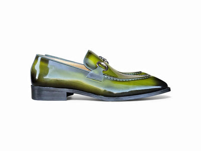Carrucci Shoes Men's KS303 01P Men's Premium Leather Green KS303 01P