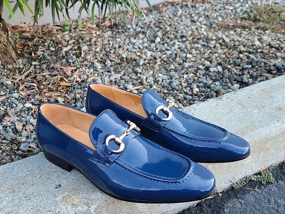 Carrucci Shoes Ks Horse Bit Loafer Patent Leather Classic KS308 101P view 12