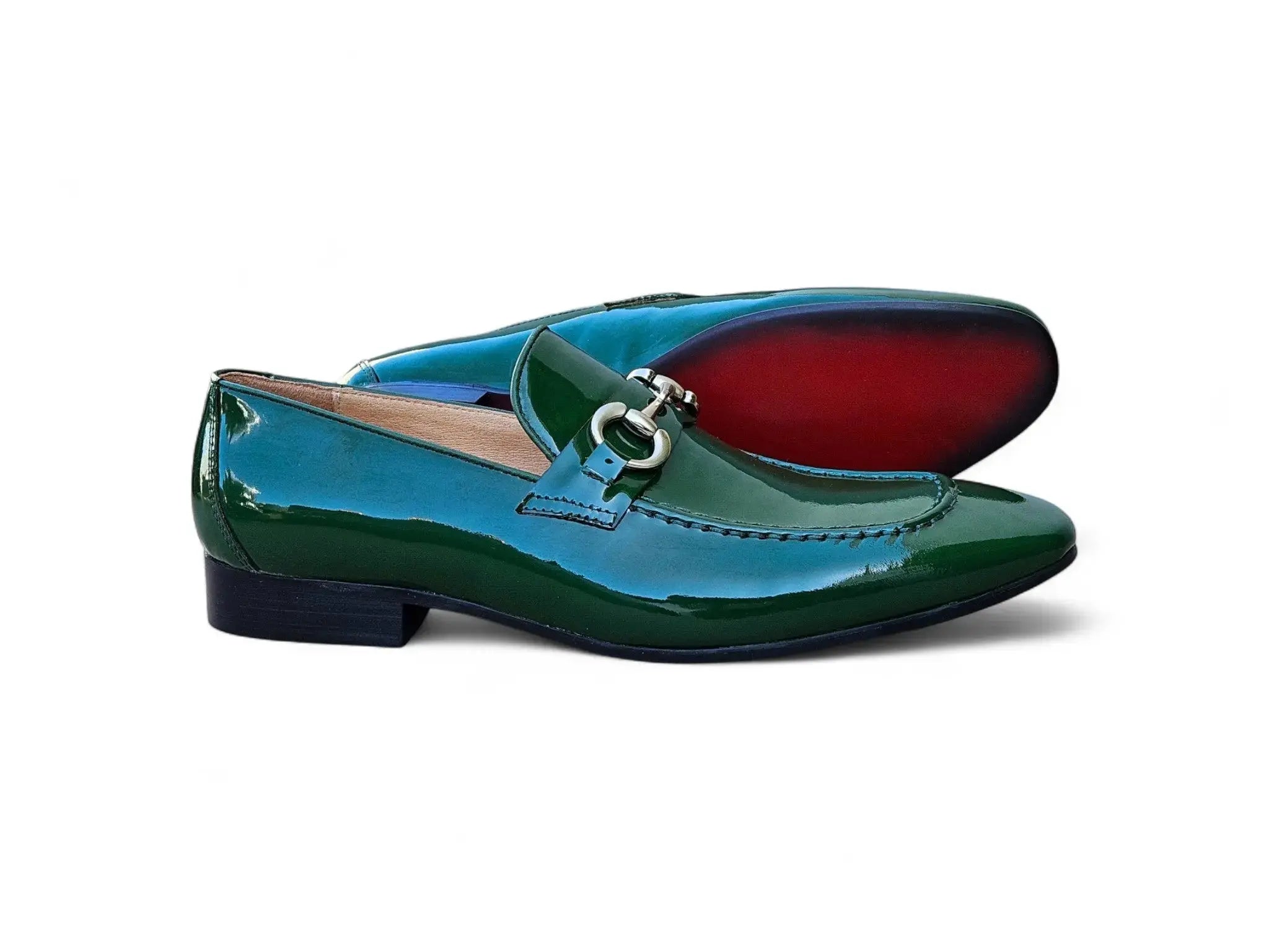 Carrucci Shoes Ks Horse Bit Loafer Patent Leather Classic KS308 101P top view