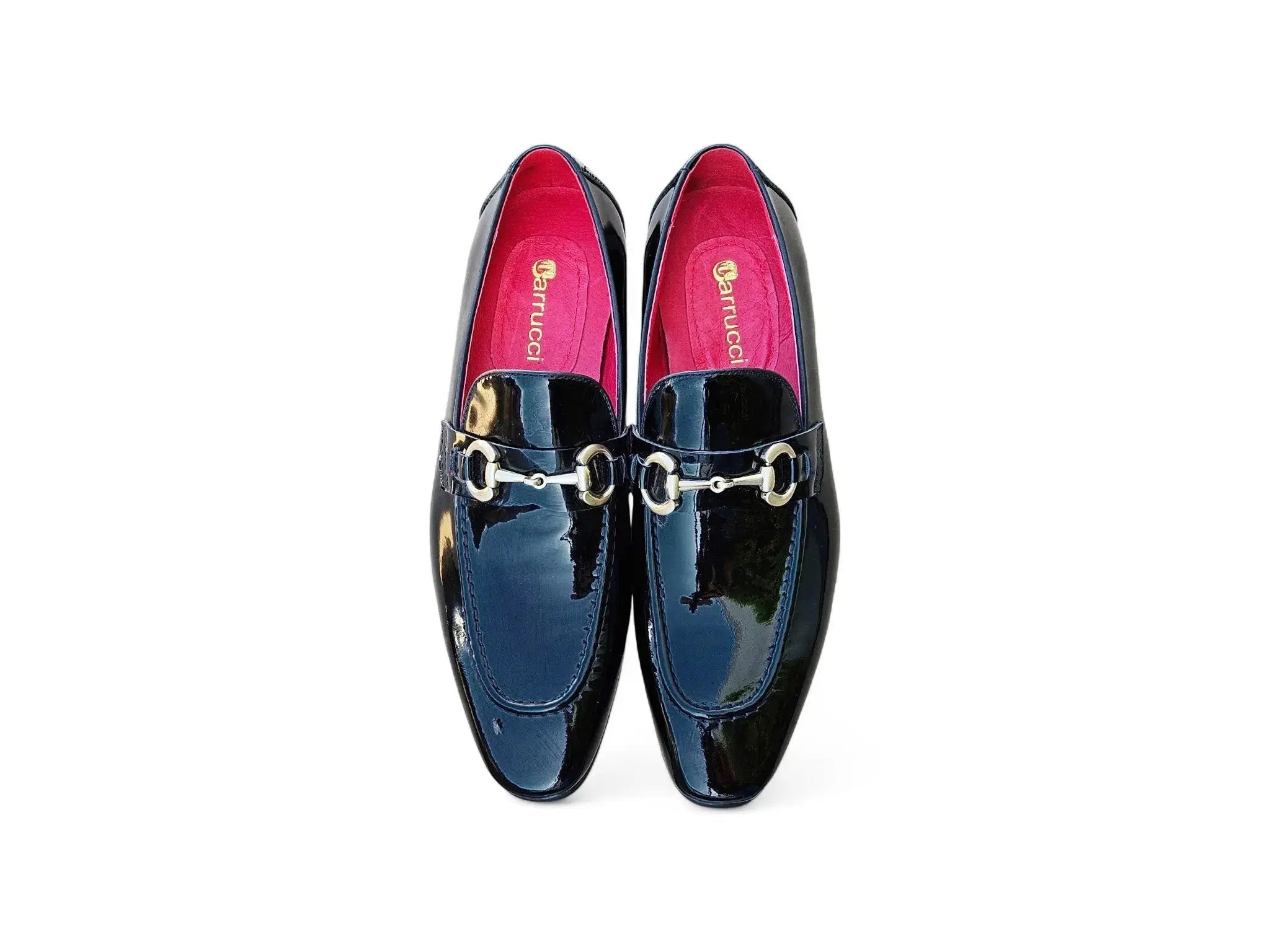 Carrucci Shoes Ks Horse Bit Loafer Patent Leather Classic KS308 101P back view