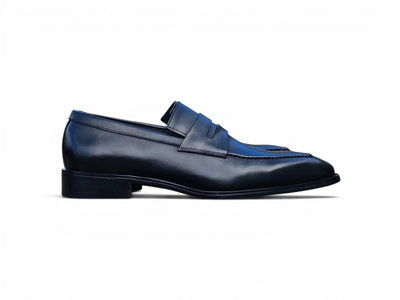 Carrucci Shoes Men's Men’s Penny Loafer Calfskin Leather Patina KS509 32